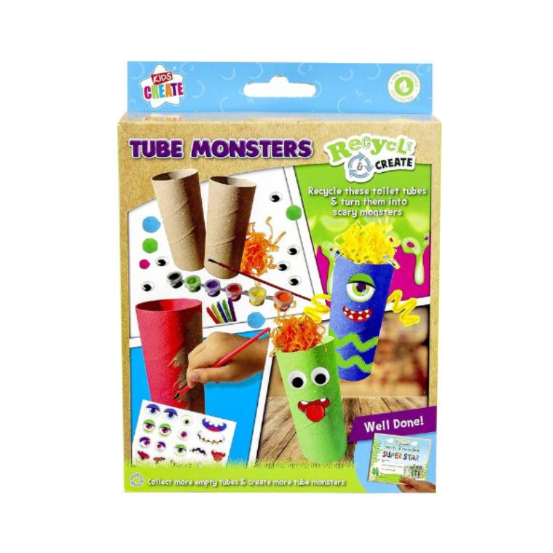Kids Create Tube Monsters DIY Craft Kit for Kids by PoundFun