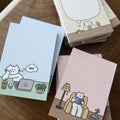 LuLuFun Studio Kitty Life Memo Note Pad – 50 Sheets Cute Stationery