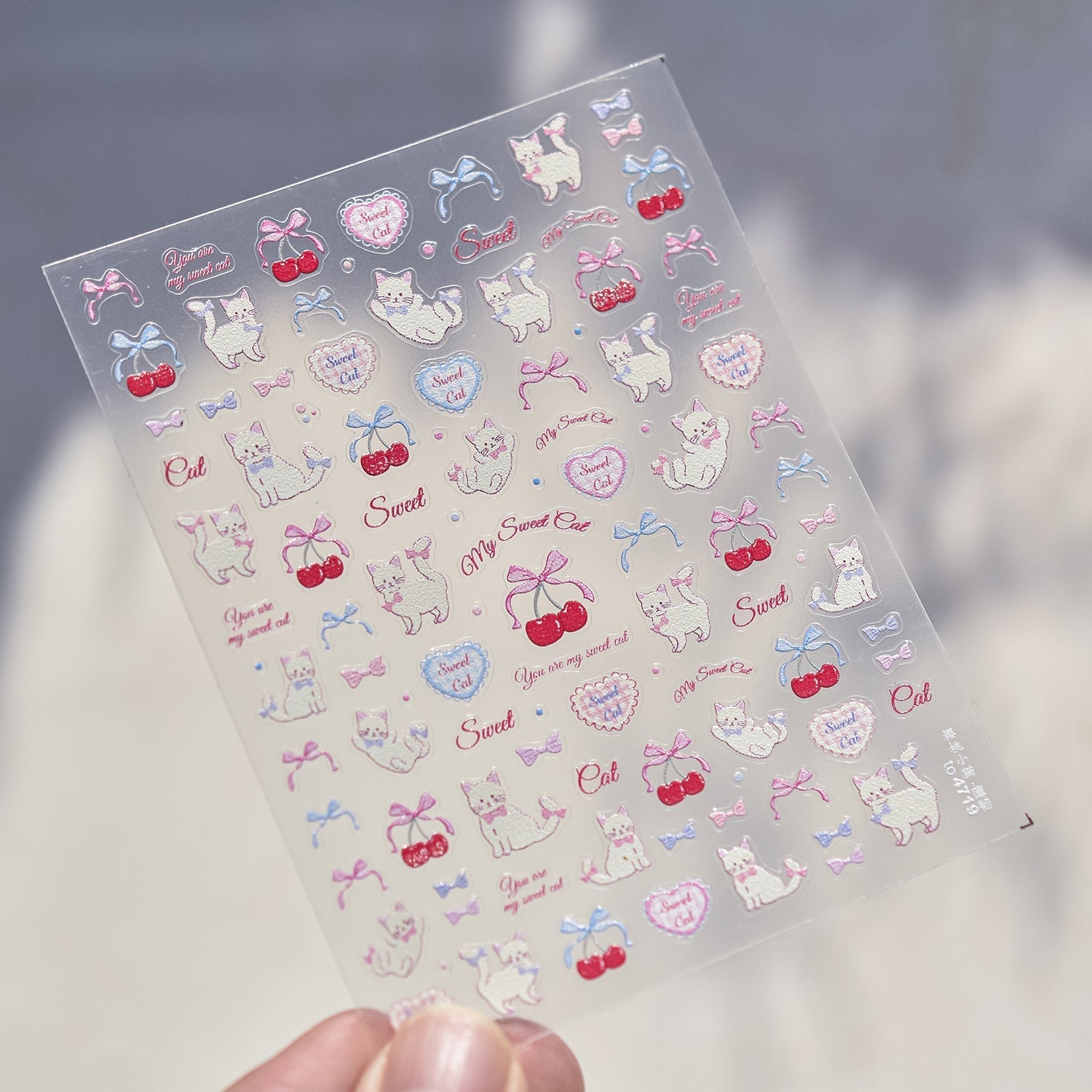 LuLuFun Studio Kitty and Bear Nail Art Stickers – DIY Manicure Decals