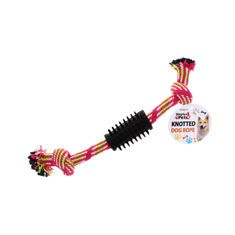 PoundFun Knotted Cotton Rope Dog Toy – Durable Dental Chew & Tug Toy