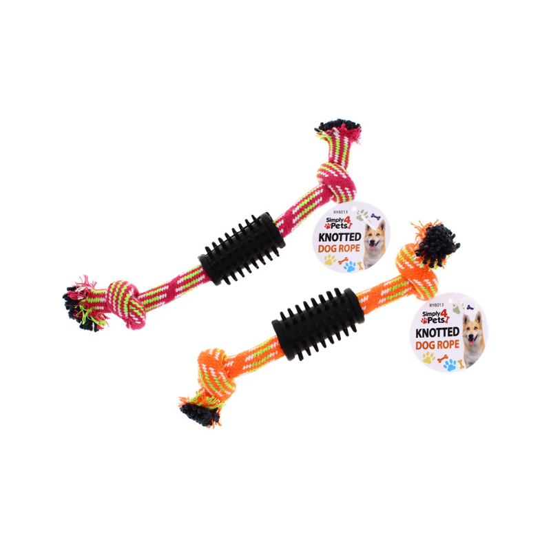 PoundFun Knotted Cotton Rope Dog Toy – Durable Dental Chew & Tug Toy