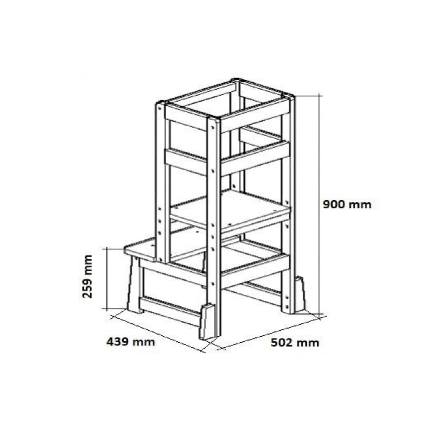 Kub Natural Wood Toddler Learning Tower