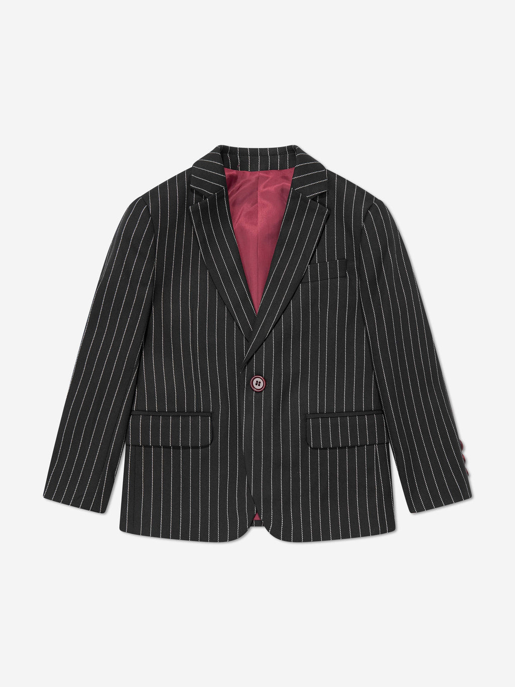 SUITLAB London Boys Black Striped 3 Piece Tuxedo Suit Set
