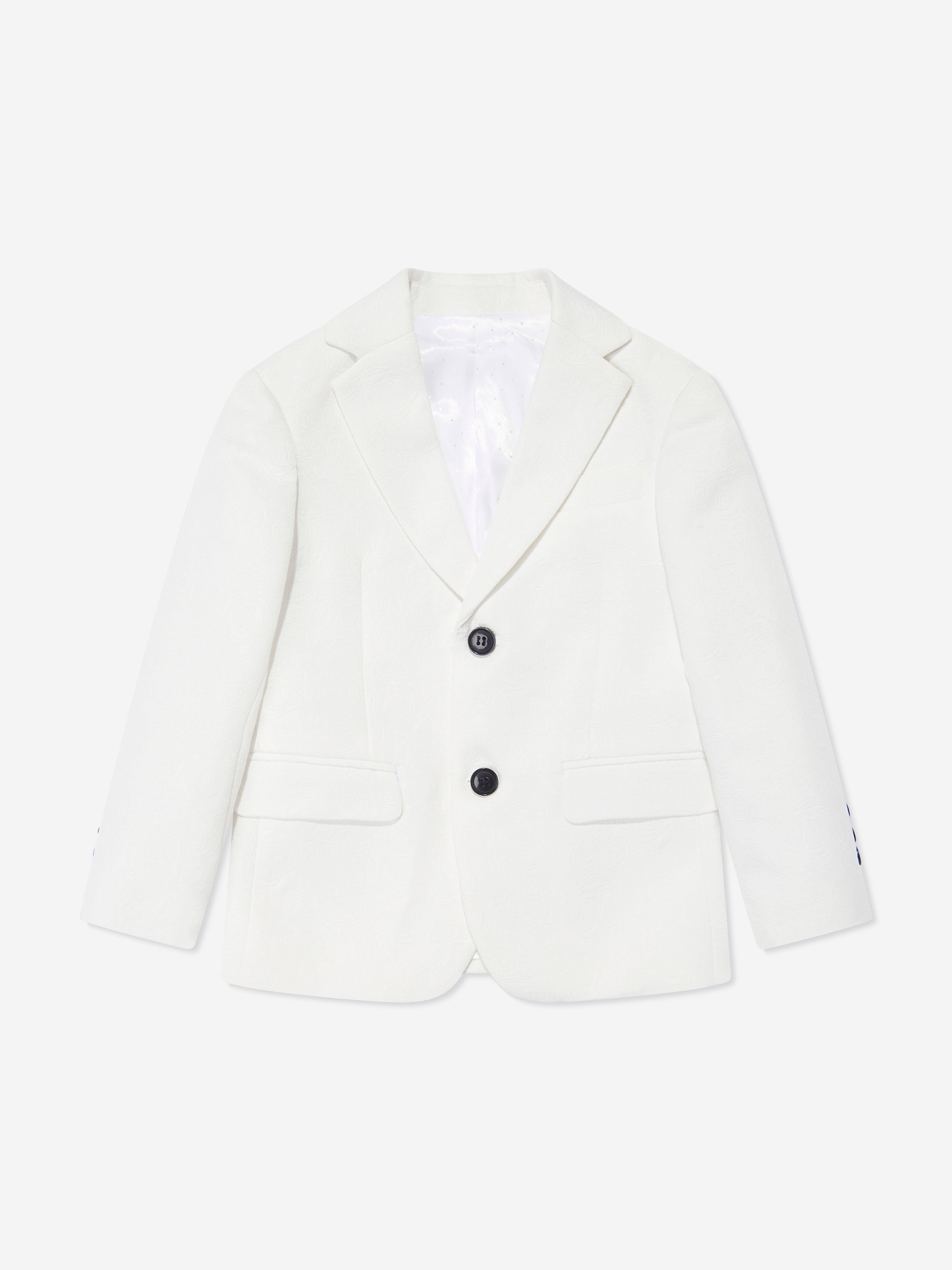 SUITLAB London Boys White 3 Piece Tuxedo Suit Set in Viscose Blend