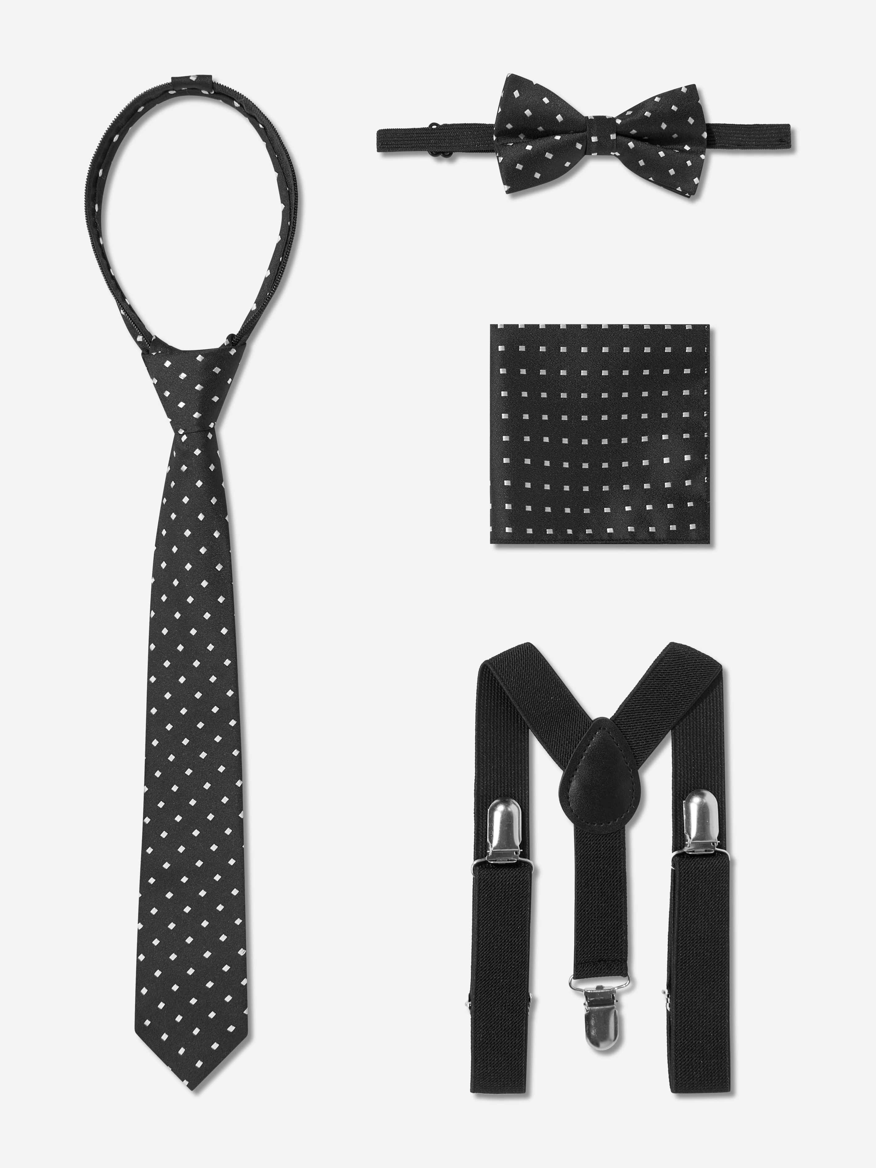 SUITLAB London Boys 7-Piece Formal Suit Set in Black – Viscose Blend