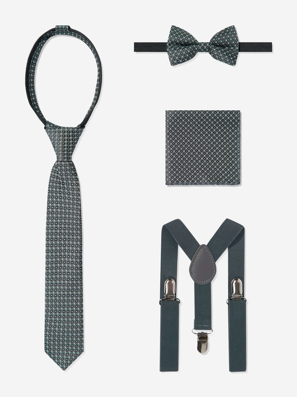 SUITLAB London Boys 7-Piece Formal Suit Set in Charcoal Grey