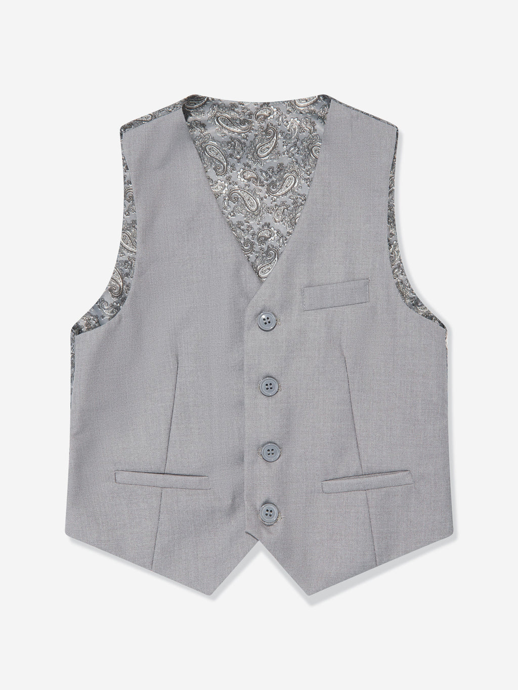 SUITLAB London Boys 7 Piece Grey Suit Set - Viscose Blend Formalwear