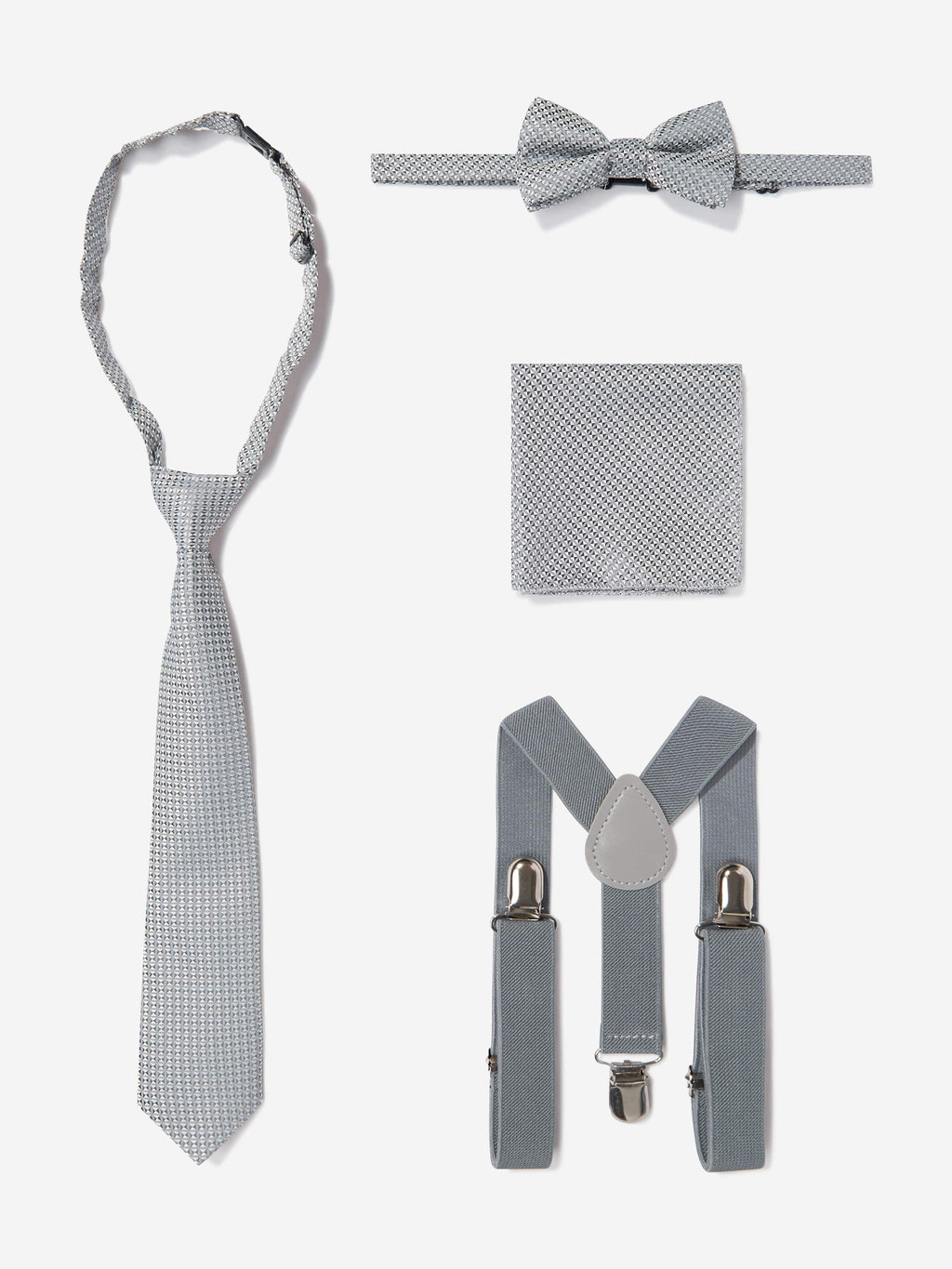 SUITLAB London Boys 7 Piece Grey Suit Set - Viscose Blend Formalwear