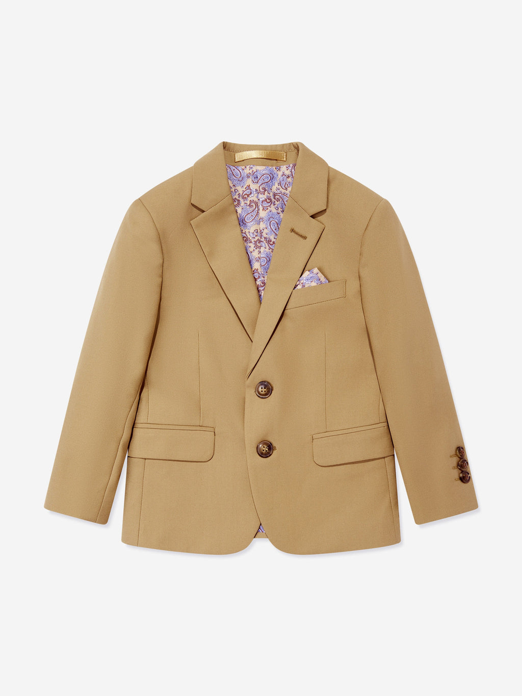 SUITLAB London Boys 7-Piece Formal Suit Set in Beige Viscose