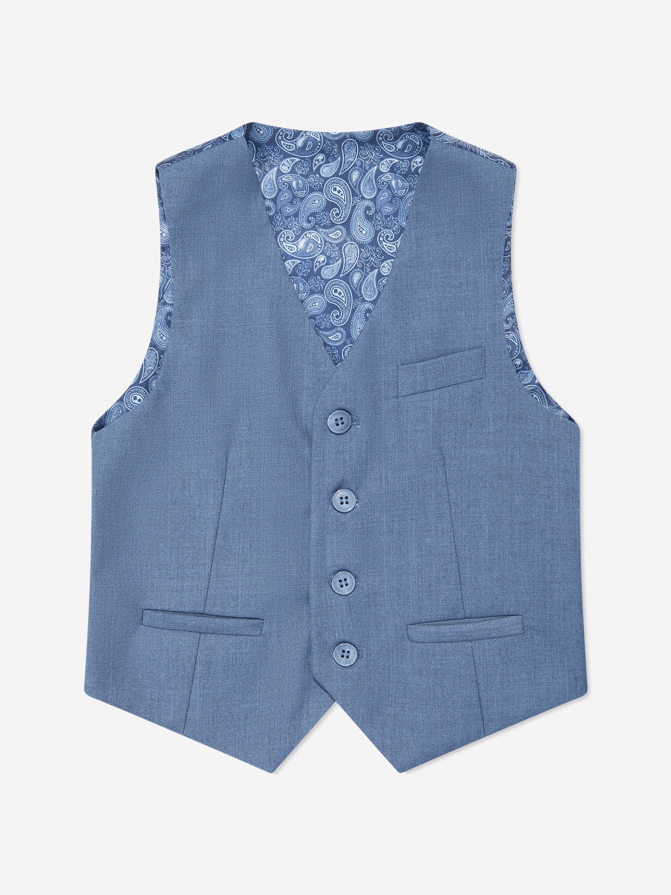 SUITLAB London Boys 7 Piece Suit Set in Blue Grey | Smart Occasion Wear