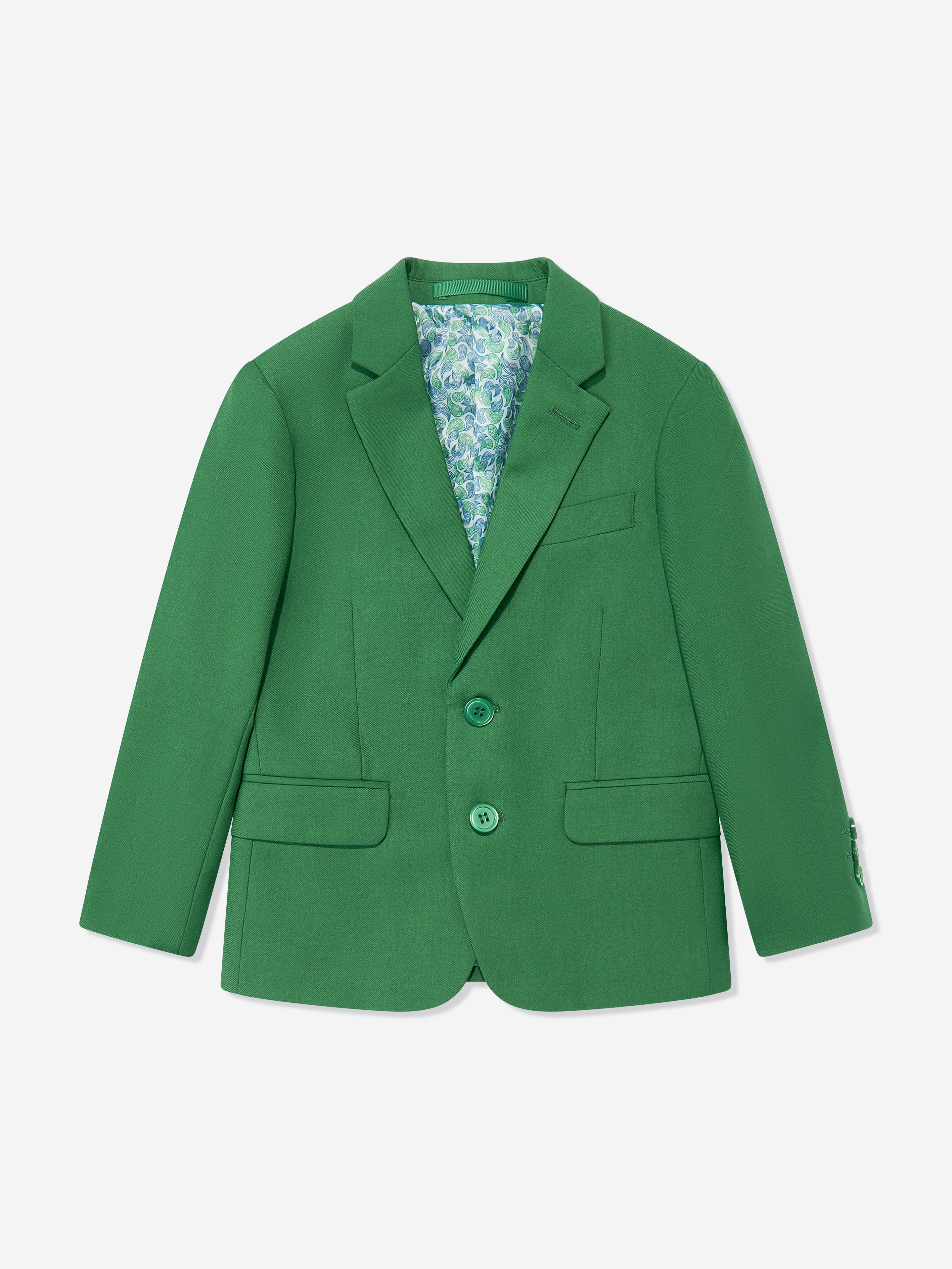 SUITLAB London Boys 7 Piece Suit Set in Green - Viscose Blend