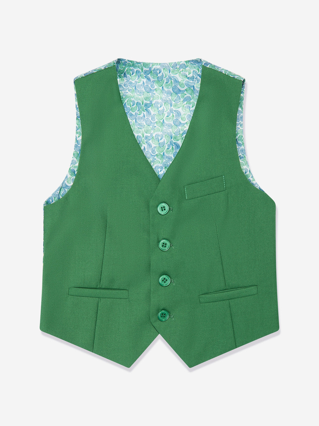SUITLAB London Boys 7 Piece Suit Set in Green - Viscose Blend
