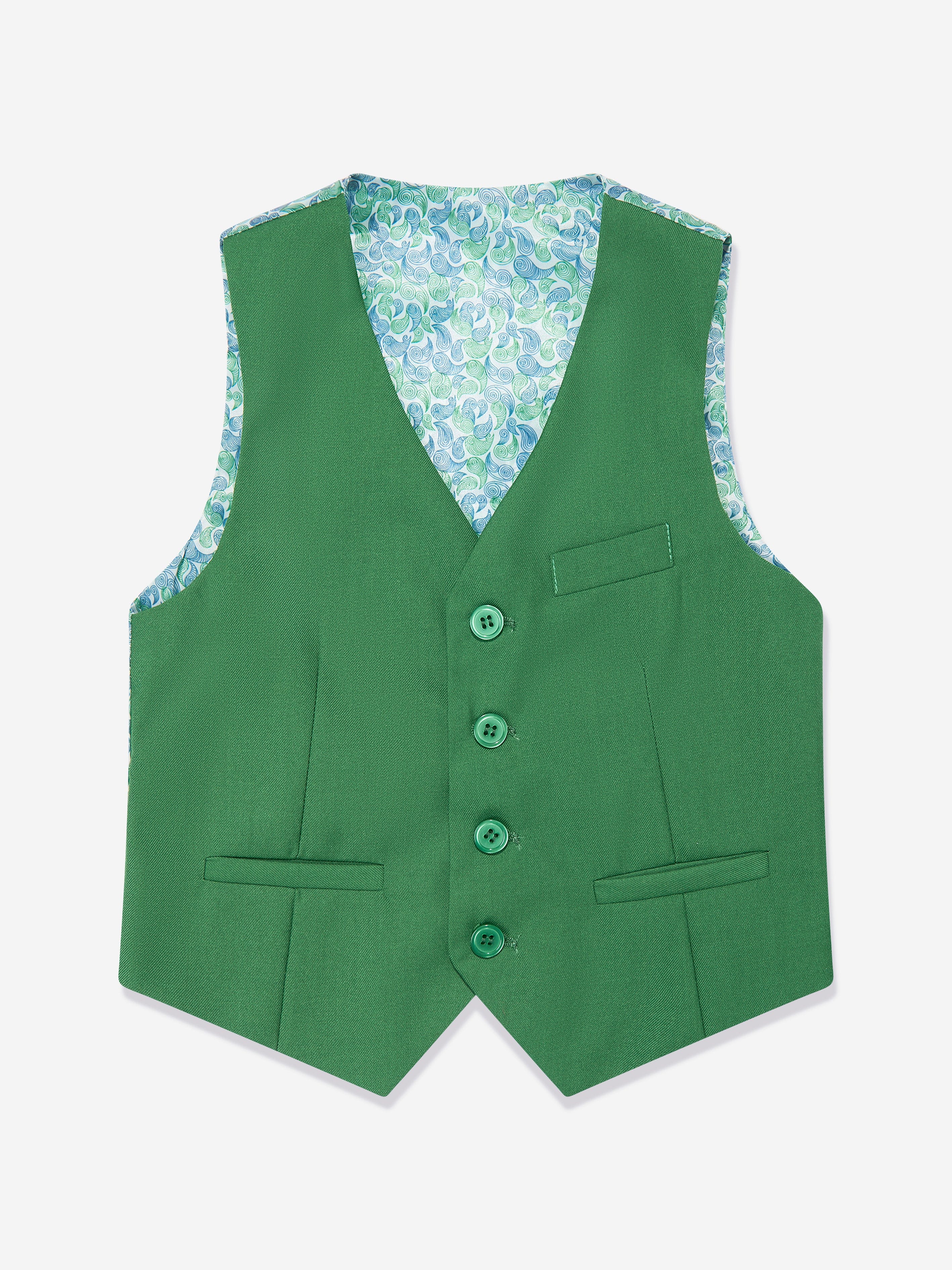 SUITLAB London Boys 7 Piece Suit Set in Green - Viscose Blend
