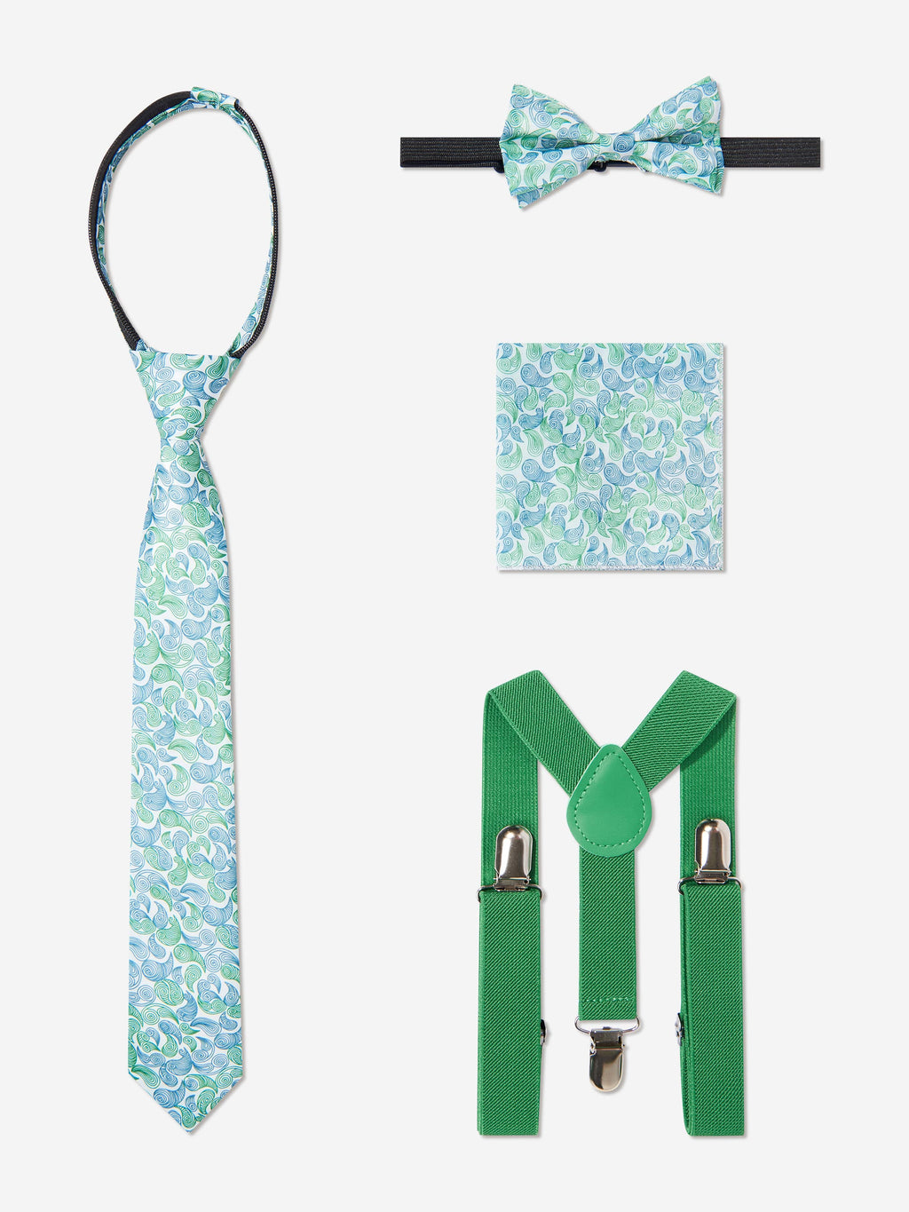 SUITLAB London Boys 7 Piece Suit Set in Green - Viscose Blend