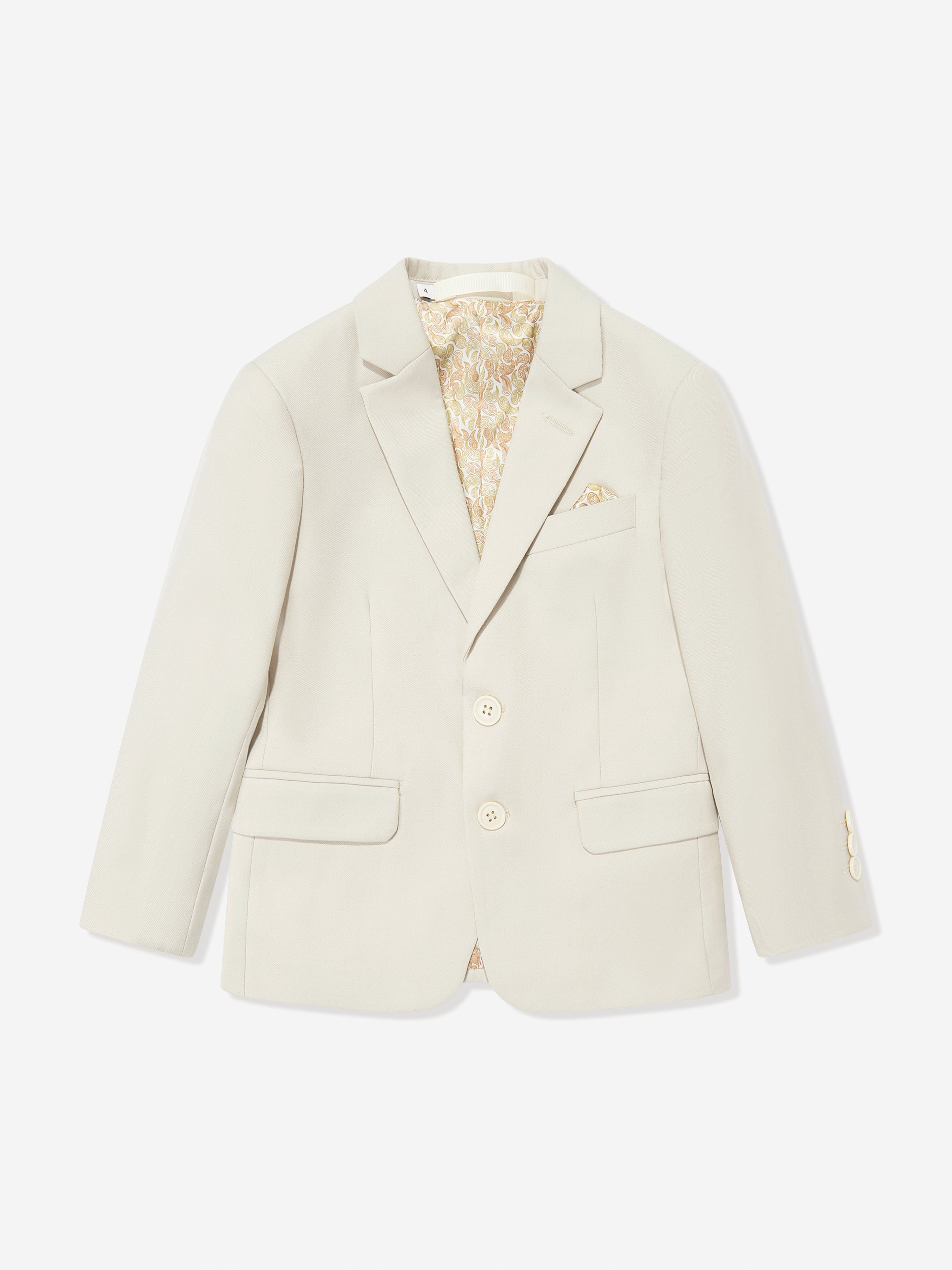 SUITLAB London Boys 7-Piece Beige Viscose Blend Formal Suit Set