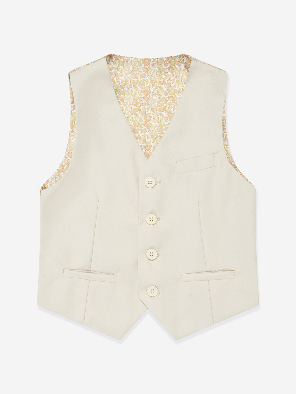 SUITLAB London Boys 7-Piece Beige Viscose Blend Formal Suit Set