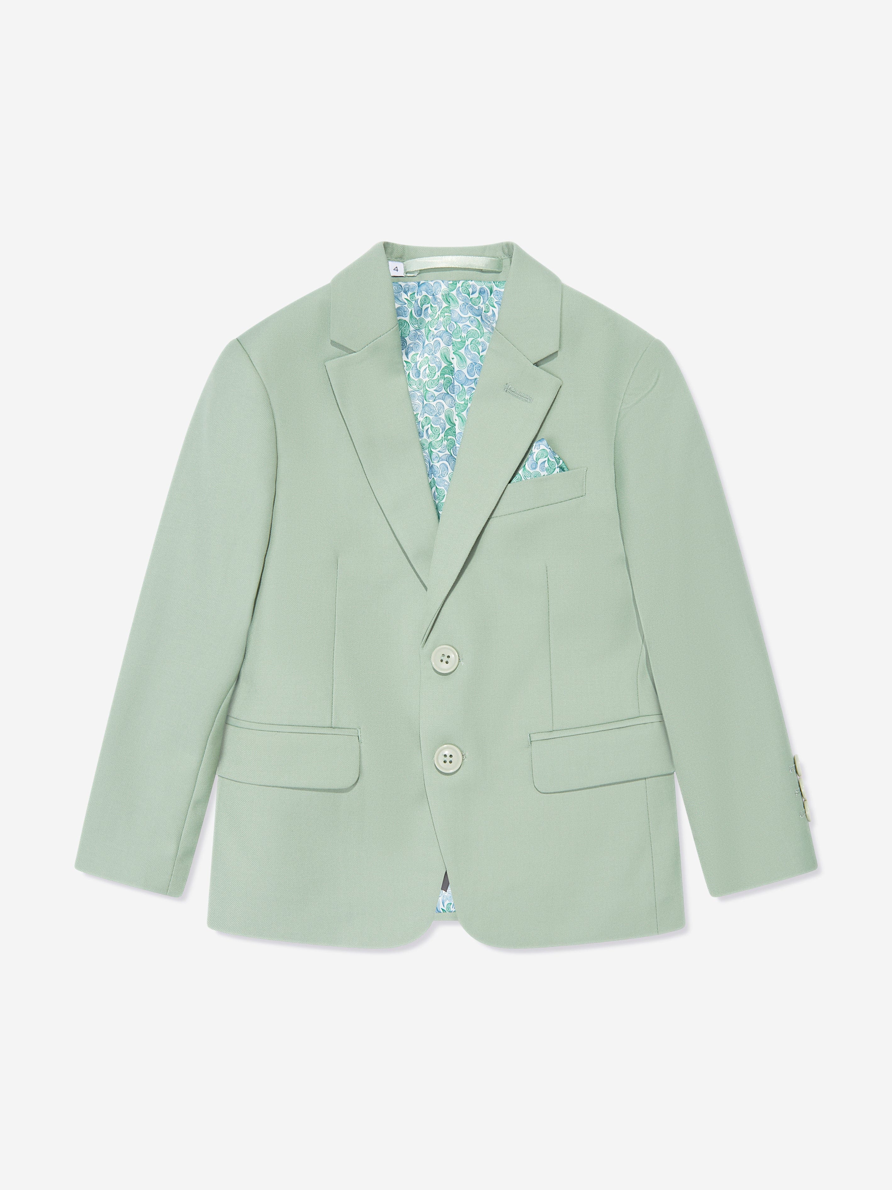 SUITLAB London Boys 7-Piece Suit Set in Avocado Green Viscose