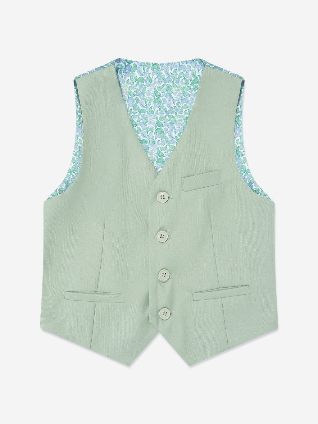 SUITLAB London Boys 7-Piece Suit Set in Avocado Green Viscose