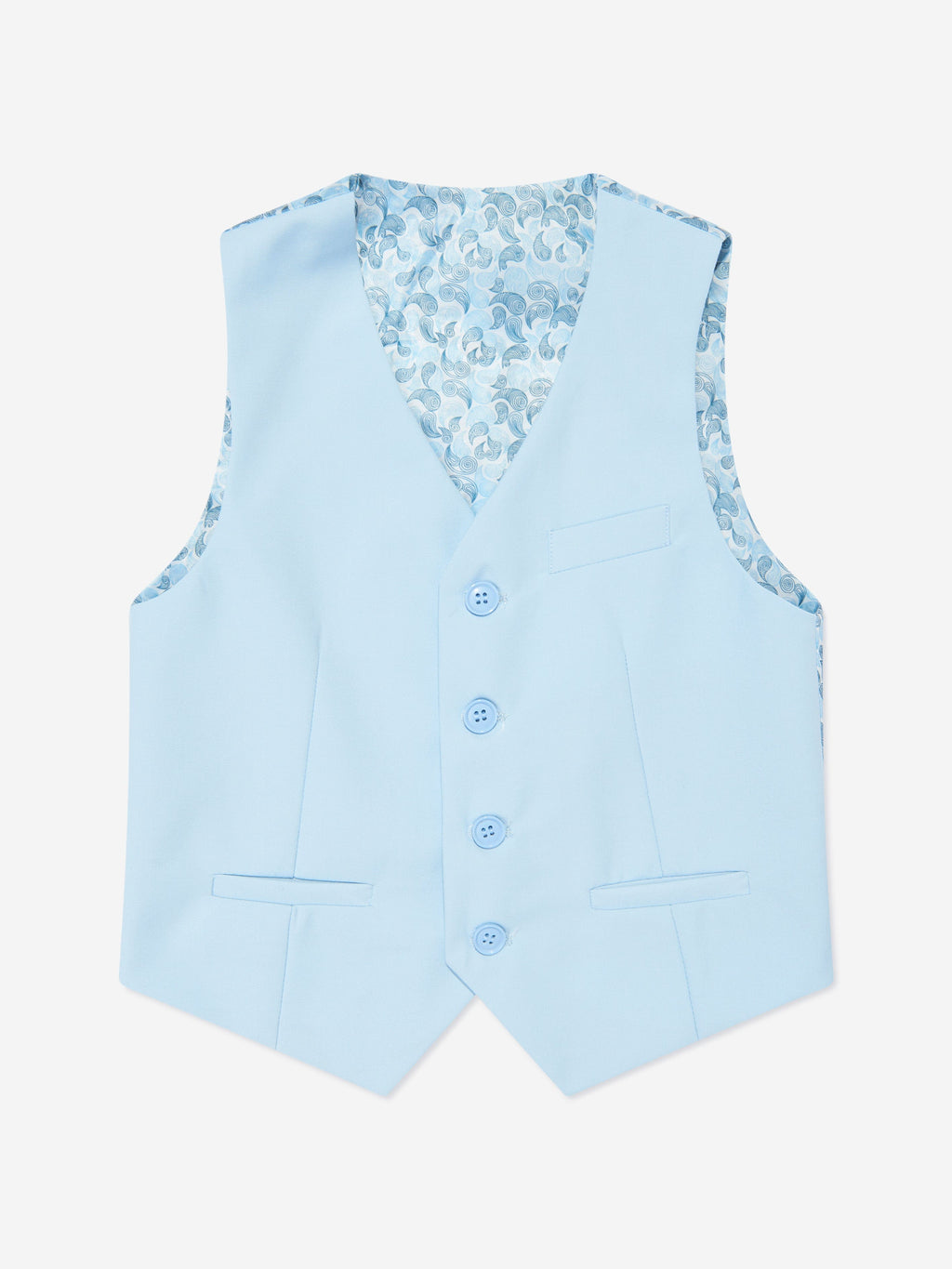 SUITLAB London Boys 7-Piece Sky Blue Suit Set with Accessories