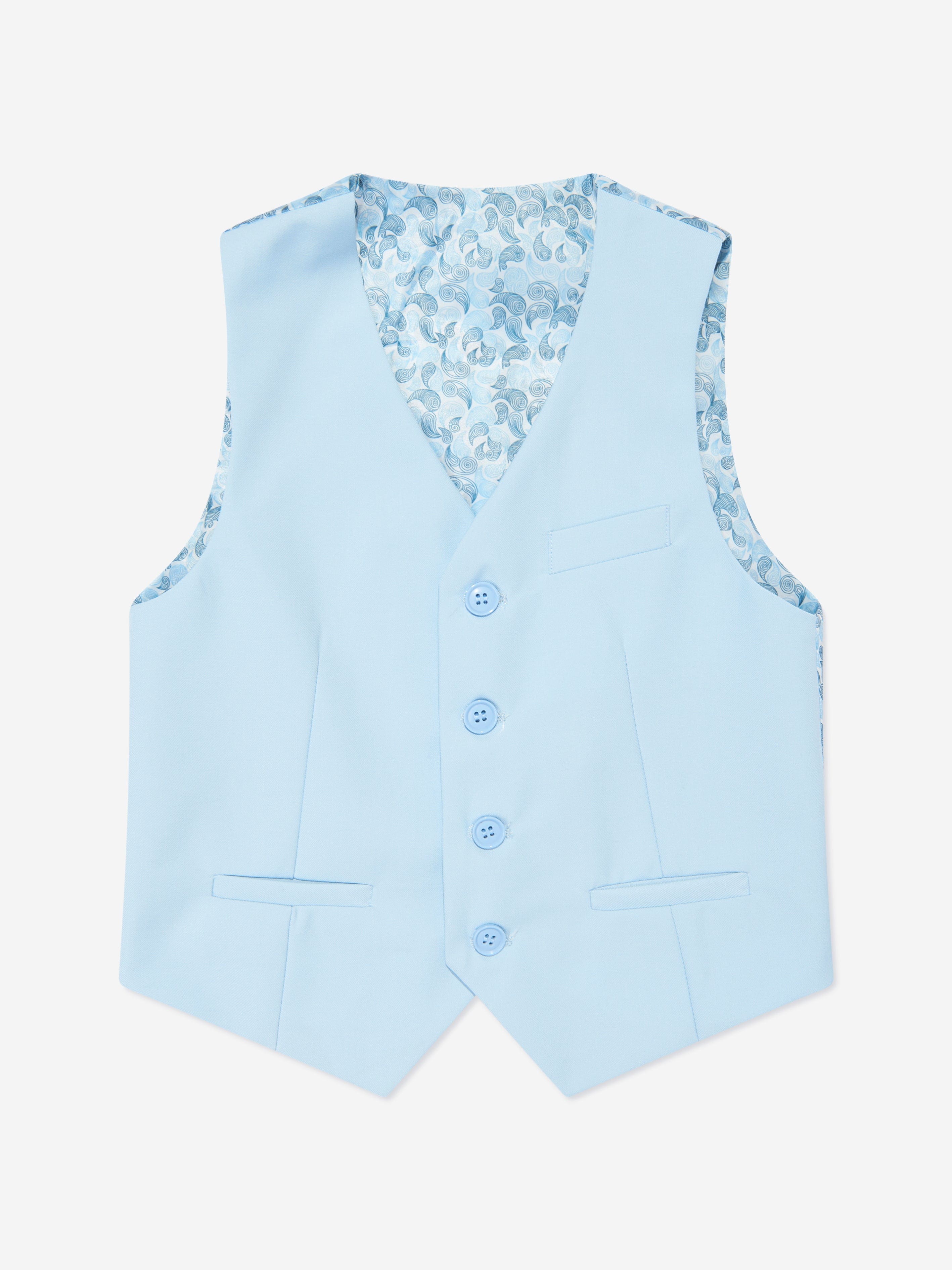 SUITLAB London Boys 7-Piece Sky Blue Suit Set with Accessories