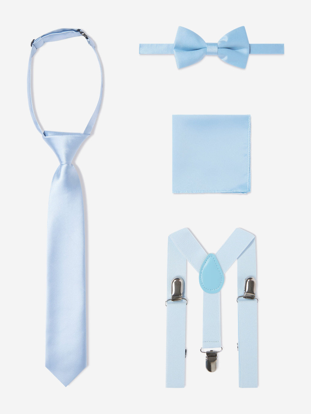 SUITLAB London Boys 7-Piece Sky Blue Suit Set with Accessories