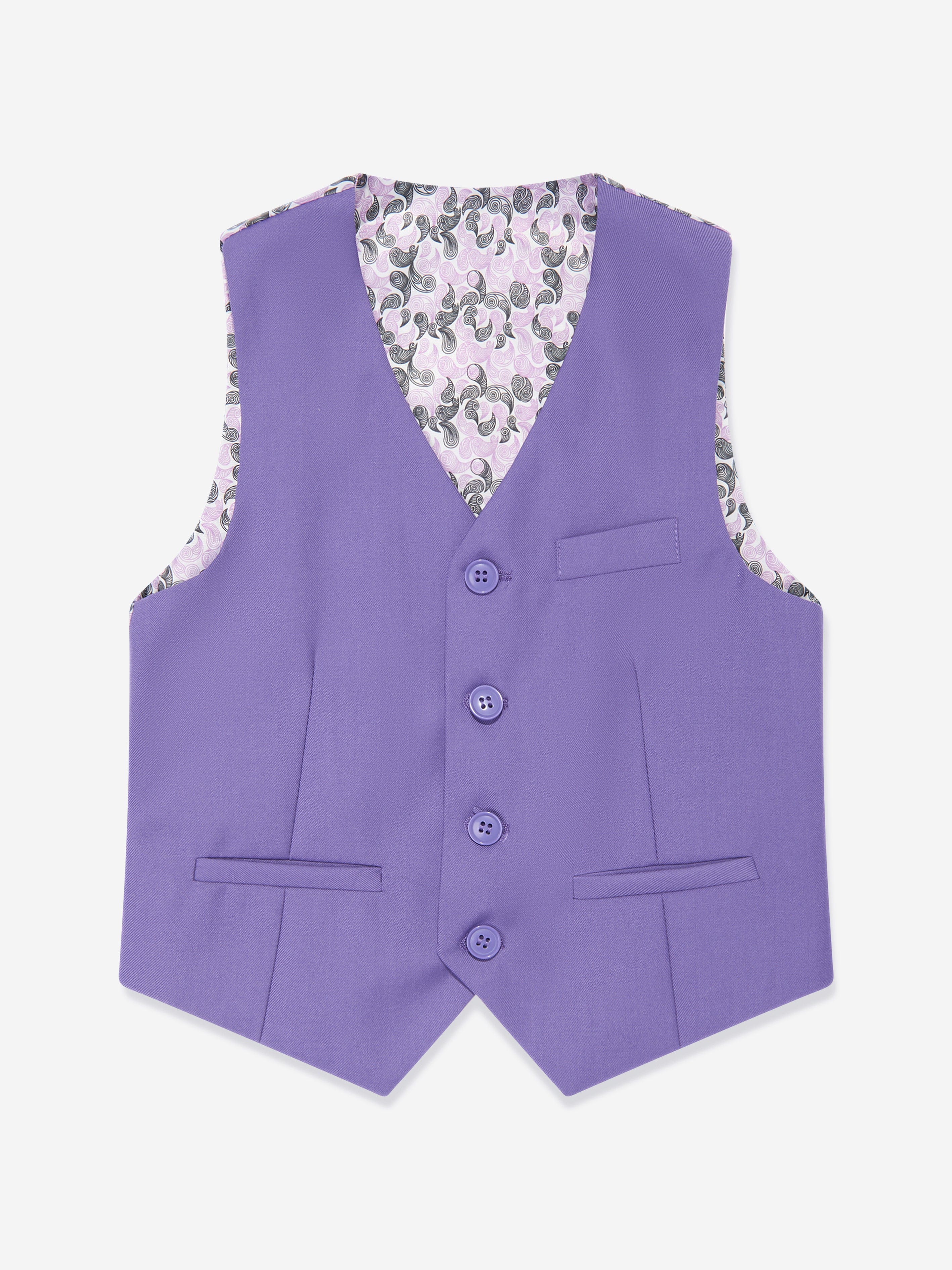 SUITLAB London Boys 7-Piece Lavender Suit Set – Formal Viscose Blend