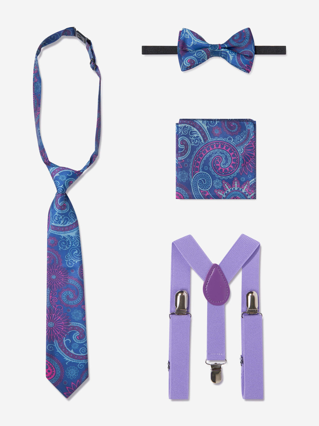 SUITLAB London Boys 7-Piece Lavender Suit Set – Formal Viscose Blend