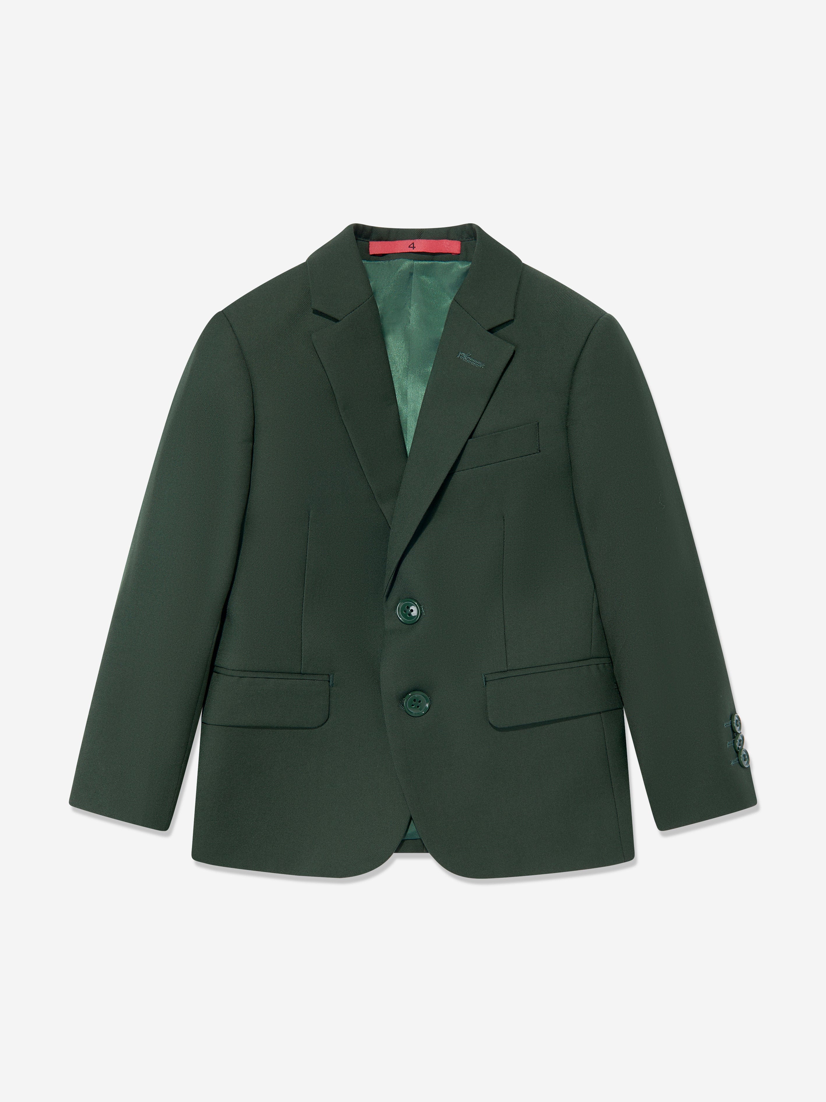 SUITLAB London Boys 7-Piece Hunter Green Suit Set with Suit Bag