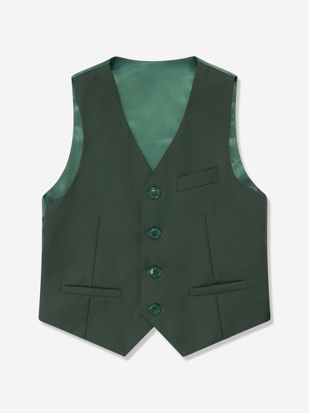 SUITLAB London Boys 7-Piece Hunter Green Suit Set with Suit Bag