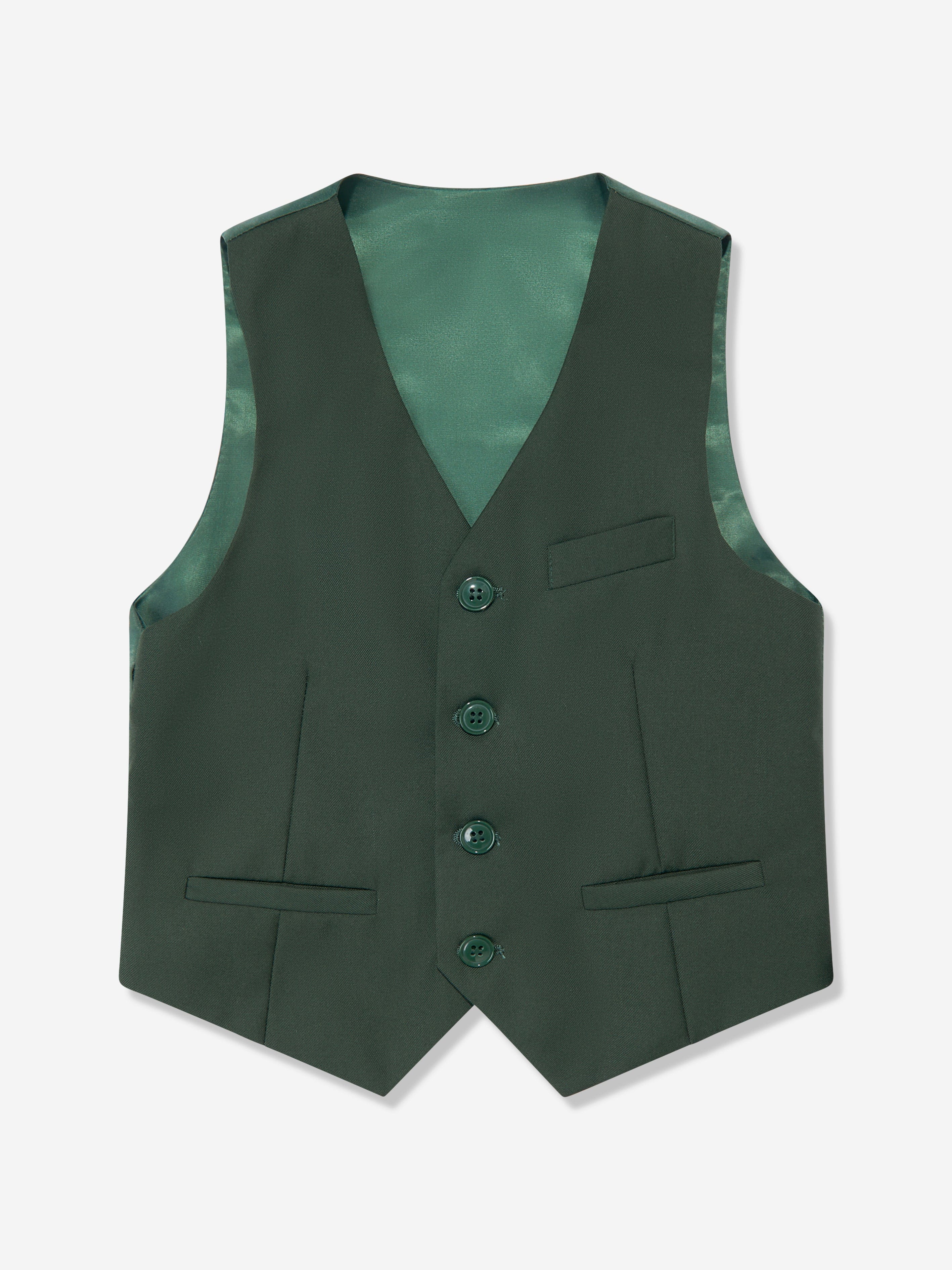 SUITLAB London Boys 7-Piece Hunter Green Suit Set with Suit Bag