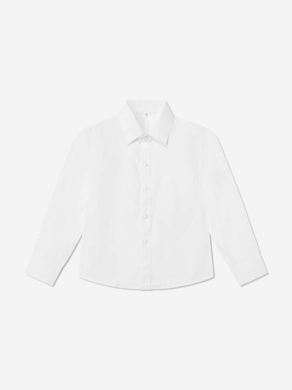 SUITLAB Boys White Cotton Poplin Long Sleeve Shirt | Childsplay Clothing
