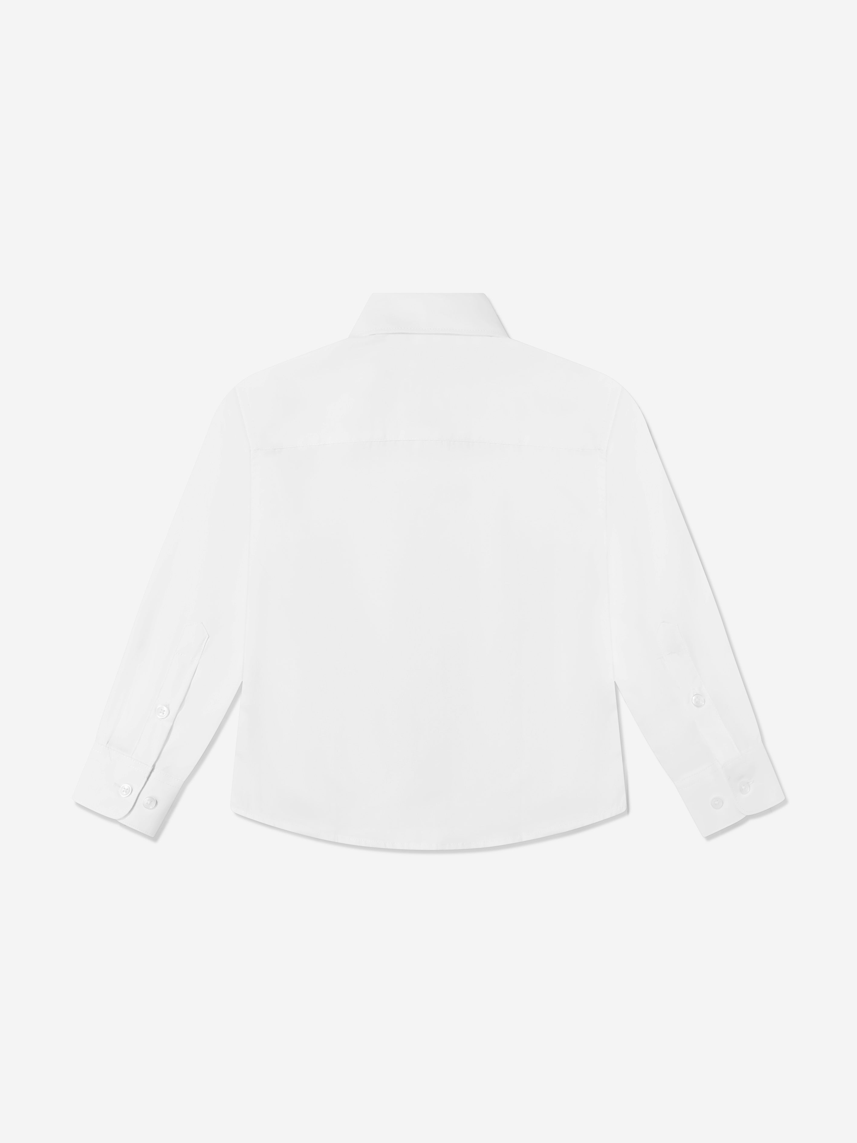 SUITLAB Boys White Cotton Poplin Long Sleeve Shirt | Childsplay Clothing