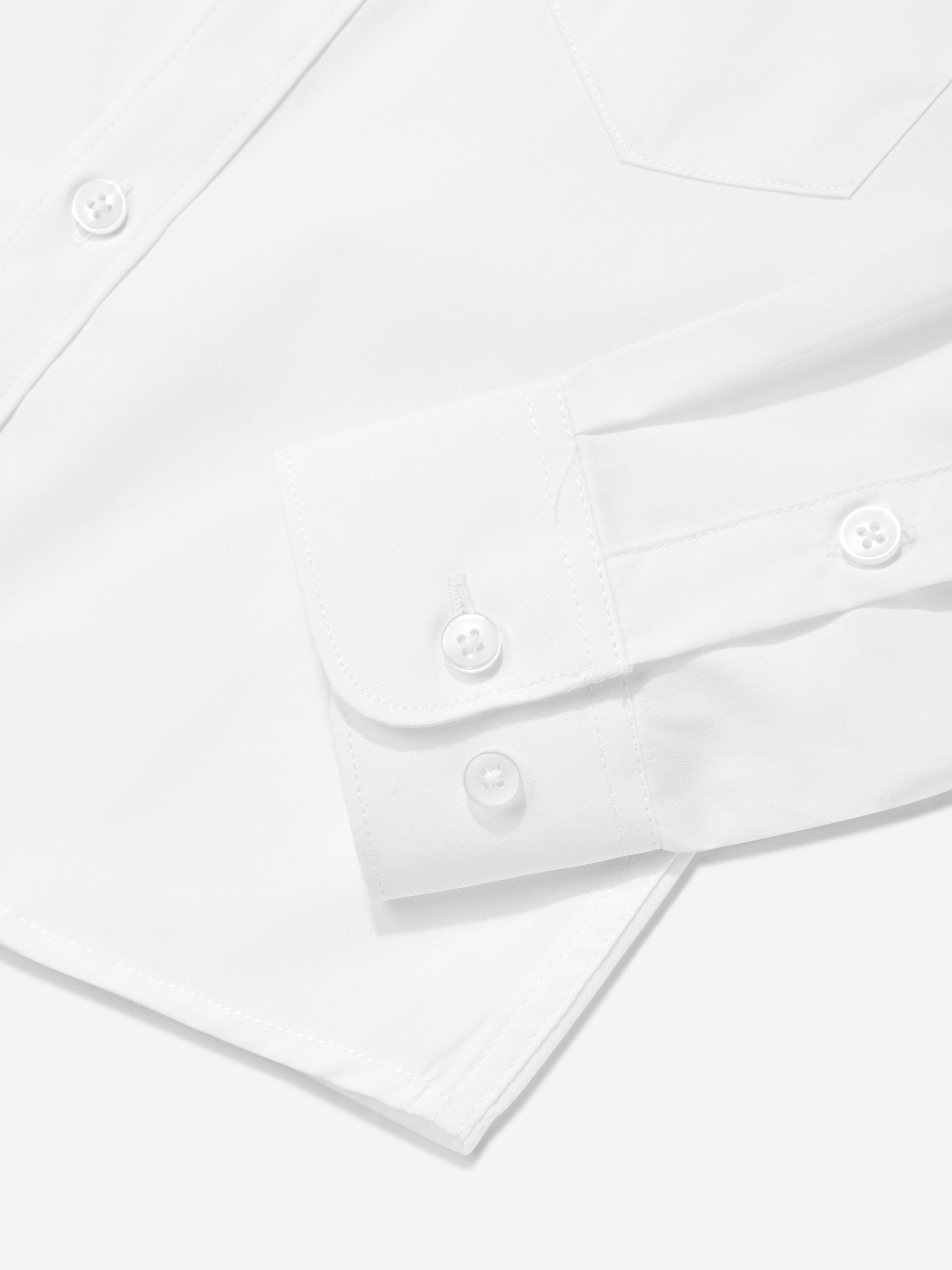 SUITLAB Boys White Cotton Poplin Long Sleeve Shirt | Childsplay Clothing