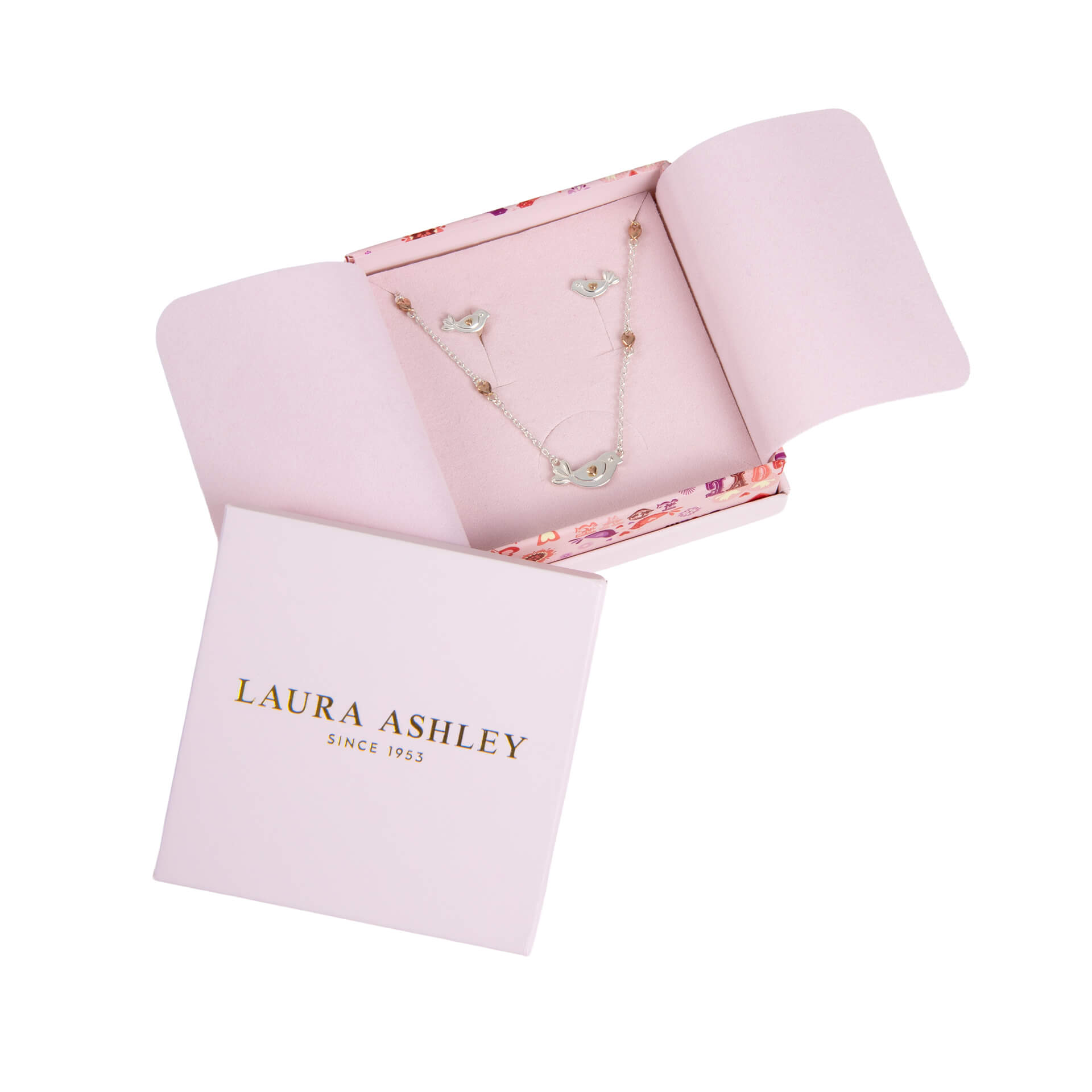 Laura Ashley Rosmere Love Mini Bird Stud Earrings in Sterling Silver