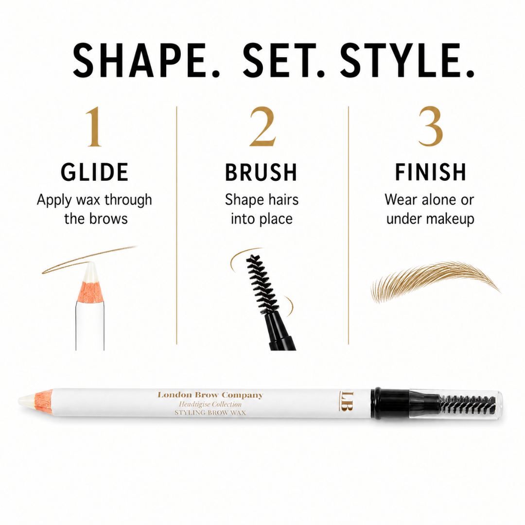 The London Brow Company 2-in-1 Clear Brow Wax Pencil & Styling Brush