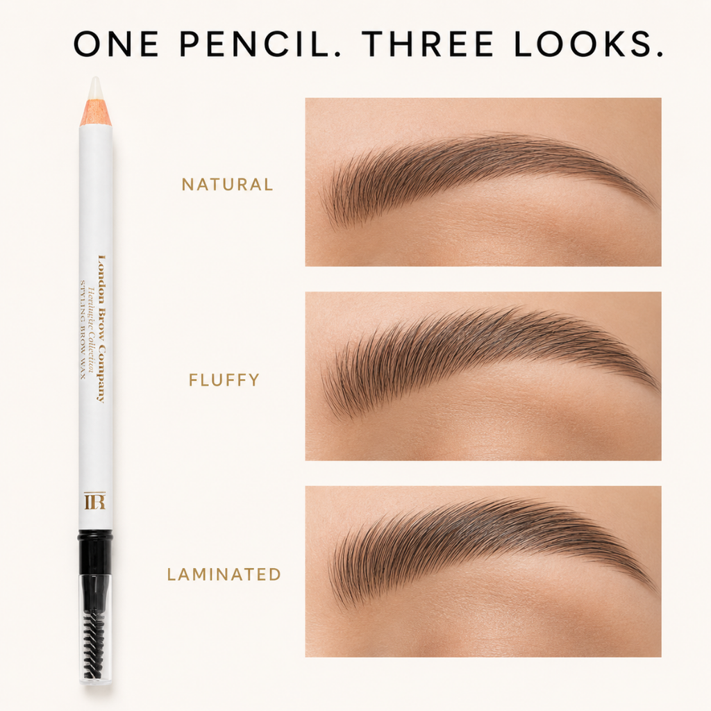 The London Brow Company 2-in-1 Clear Brow Wax Pencil & Styling Brush