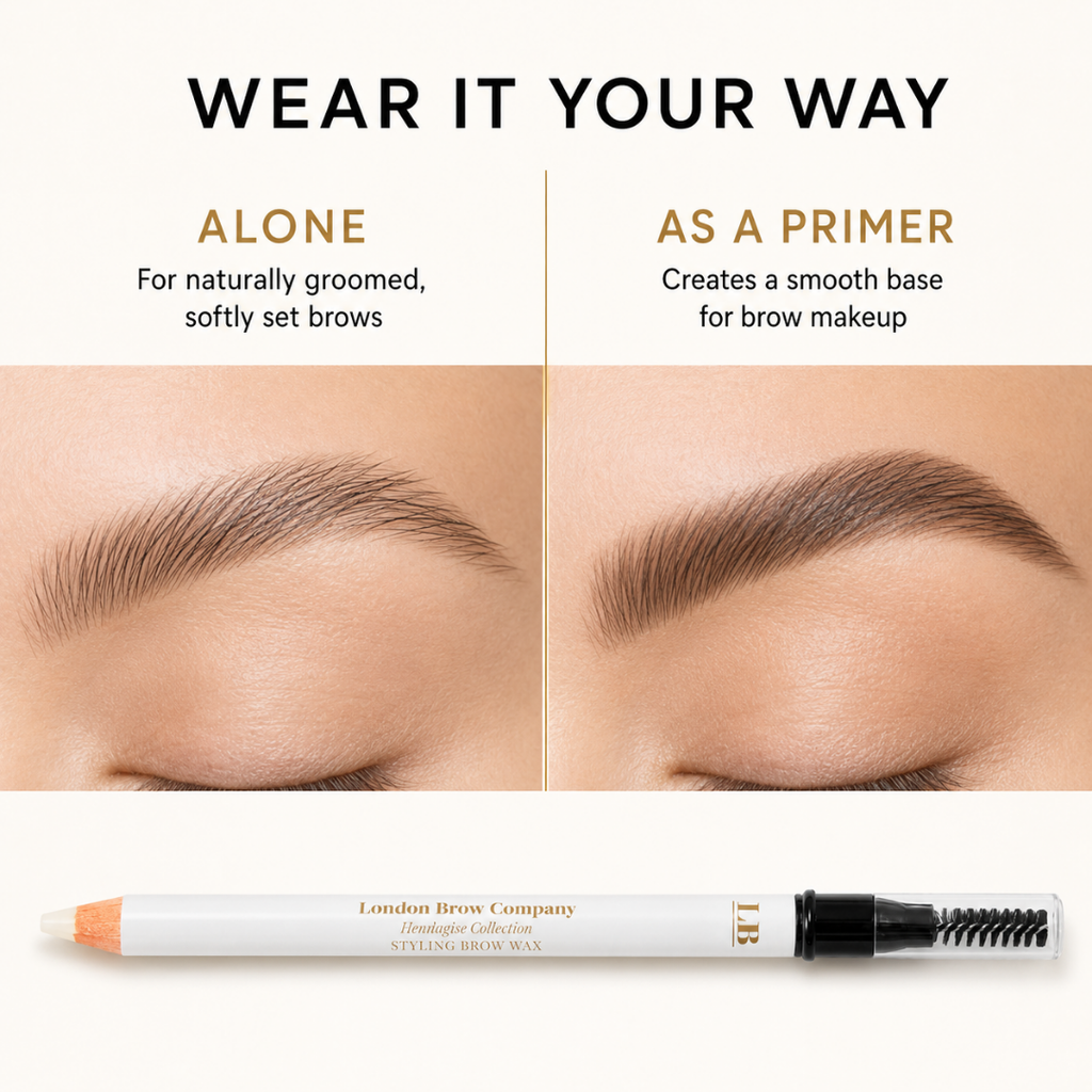 The London Brow Company 2-in-1 Clear Brow Wax Pencil & Styling Brush