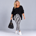 ROCKTHOSECURVES STRIPED HIGH WAIST LEGGINGS