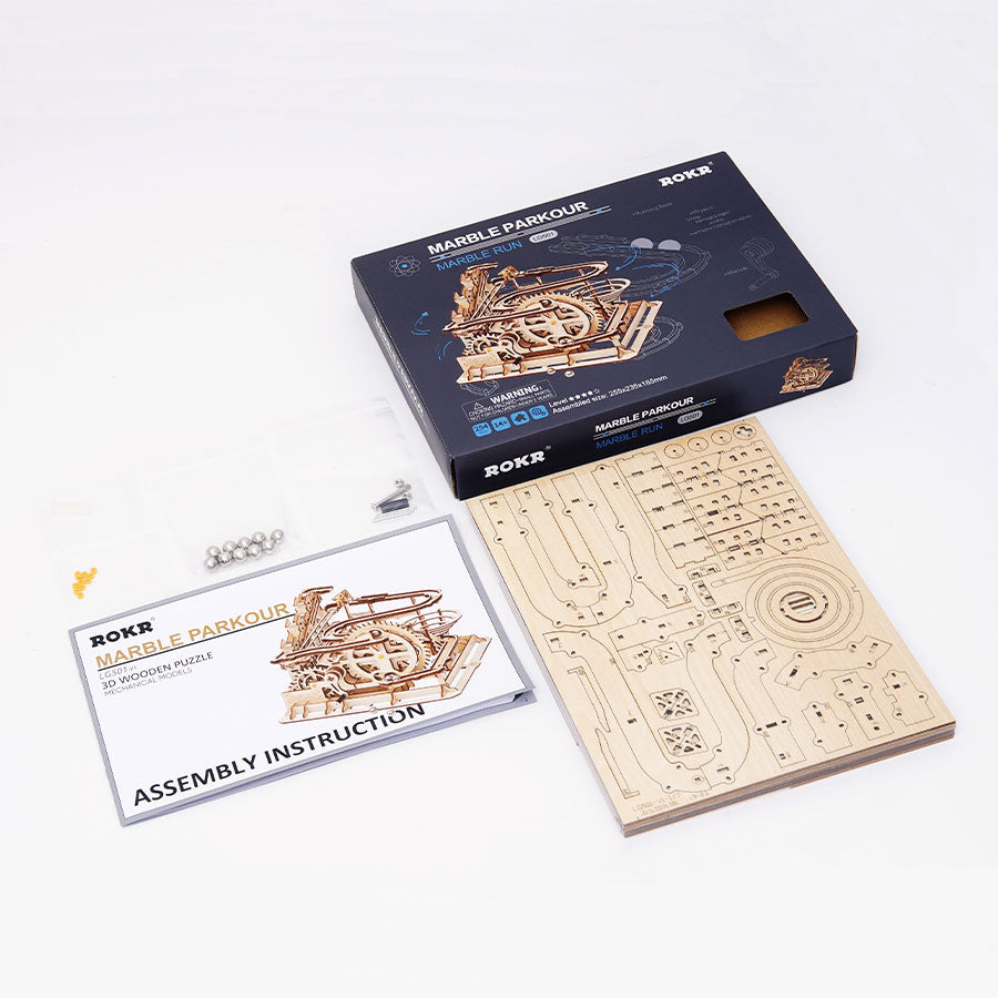 Snaps Marble Run 3D Wooden Puzzle – Mechanical STEM Building Kit