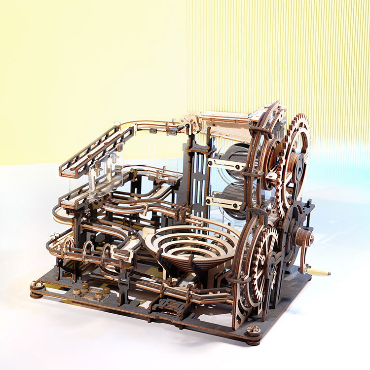 ROKR Marble Night City 3D Wooden Puzzle - Mechanical Marble Run Kit