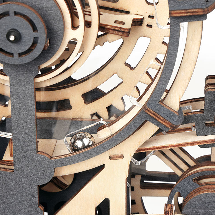 ROKR Marble Night City 3D Wooden Puzzle - Mechanical Marble Run Kit