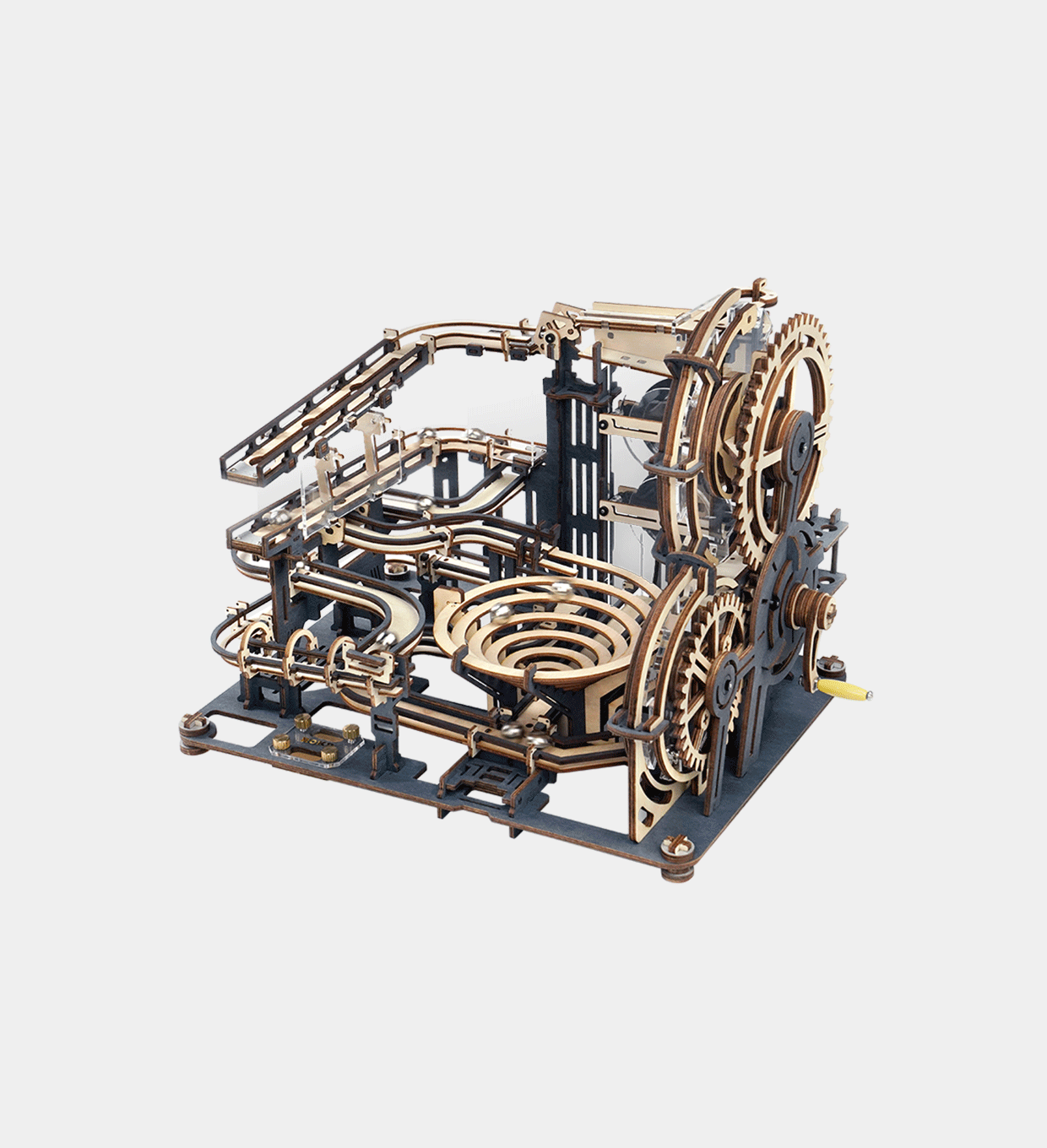 ROKR Marble Night City 3D Wooden Puzzle - Mechanical Marble Run Kit