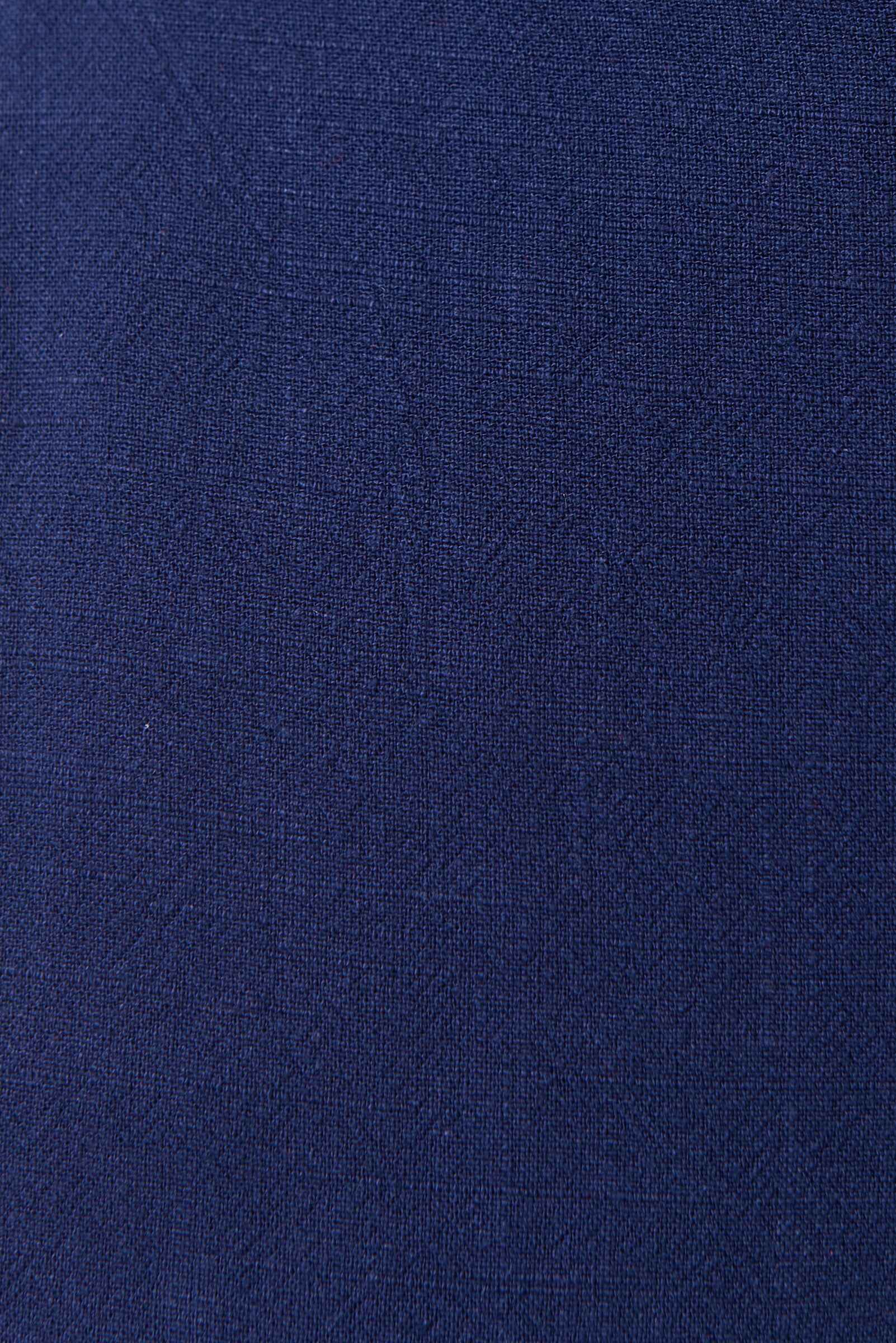 Reese Linen Mix Button Through Midi Shirt Dress - Navy