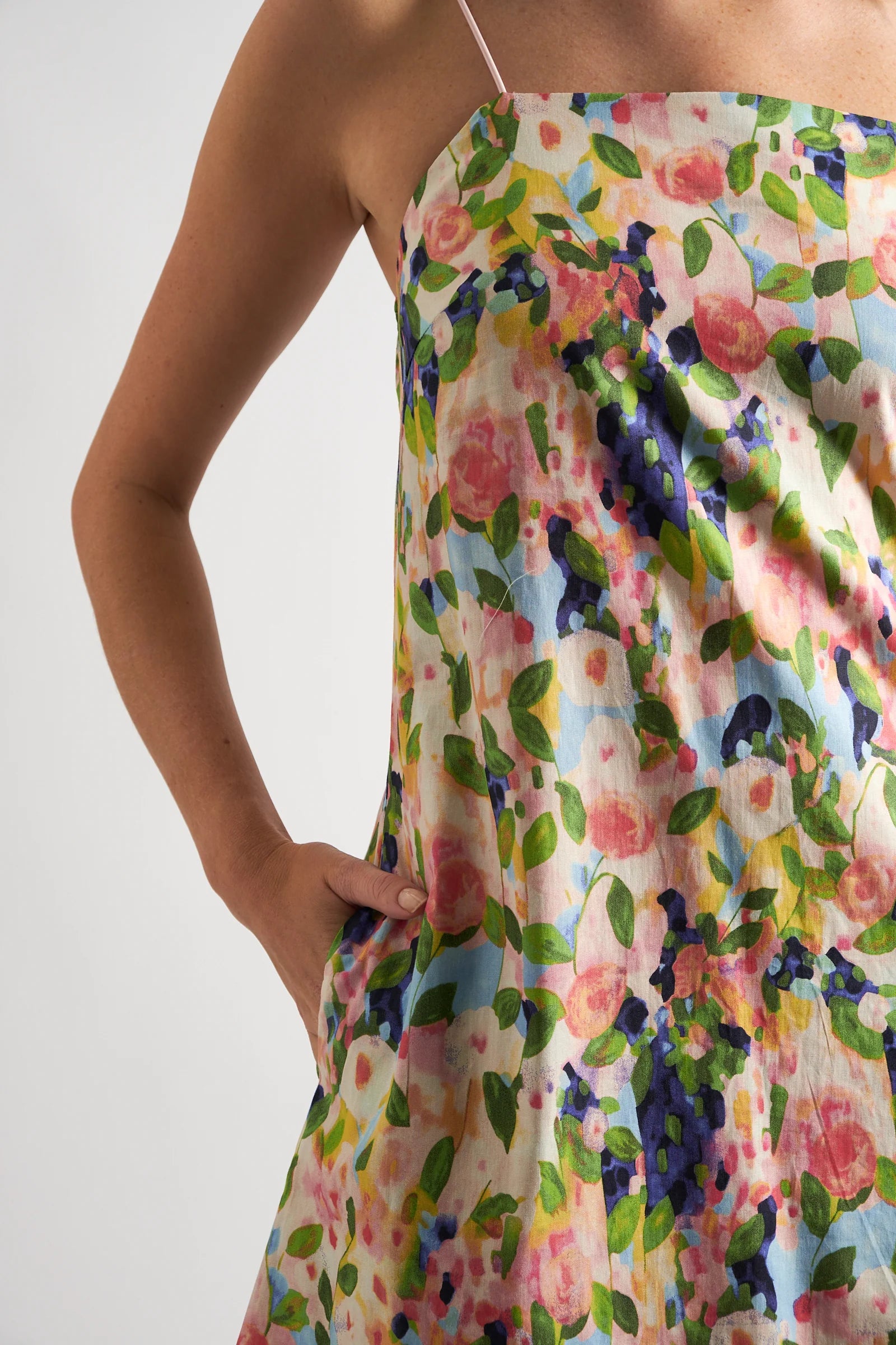 Linsey Summer Dream Print Strappy Mini Sundress