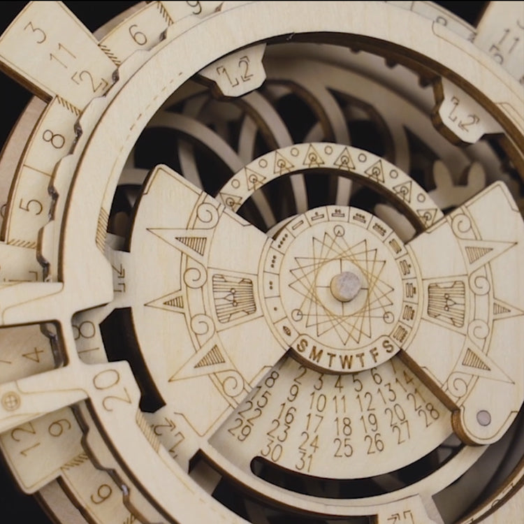 Snaps Perpetual Calendar – DIY 3D Wooden Puzzle Mechanical Desk Decor