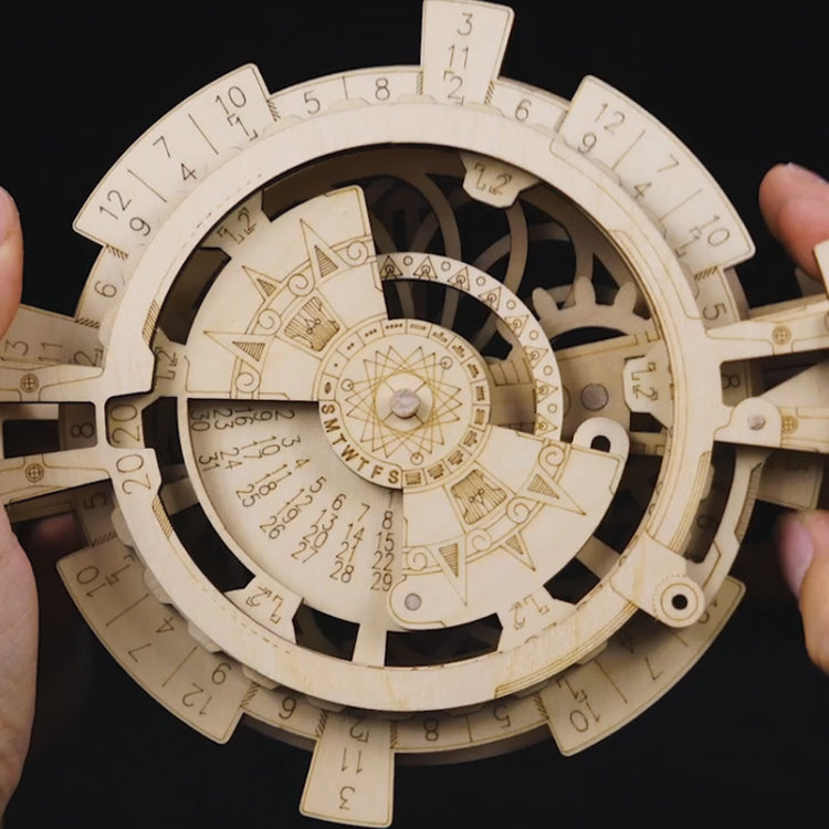 Snaps Perpetual Calendar – DIY 3D Wooden Puzzle Mechanical Desk Decor