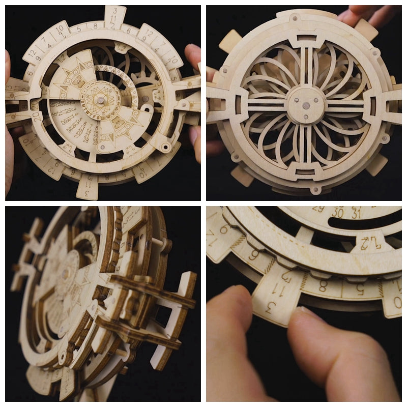 Snaps Perpetual Calendar – DIY 3D Wooden Puzzle Mechanical Desk Decor