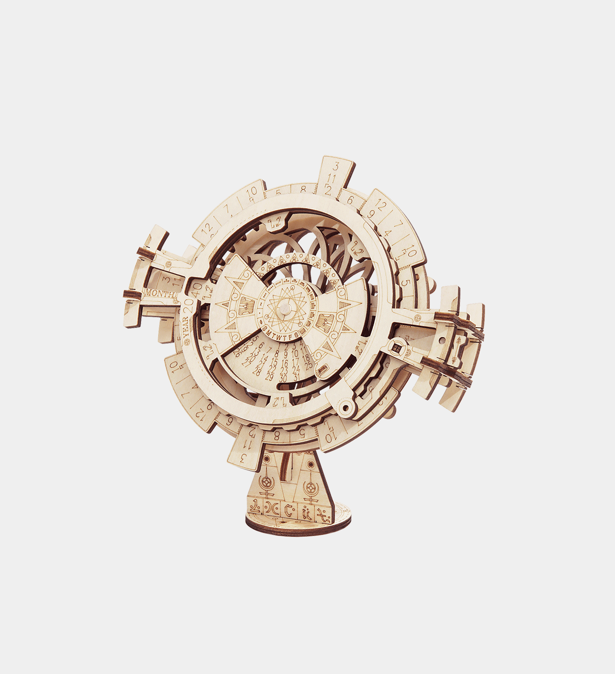 Snaps Perpetual Calendar – DIY 3D Wooden Puzzle Mechanical Desk Decor