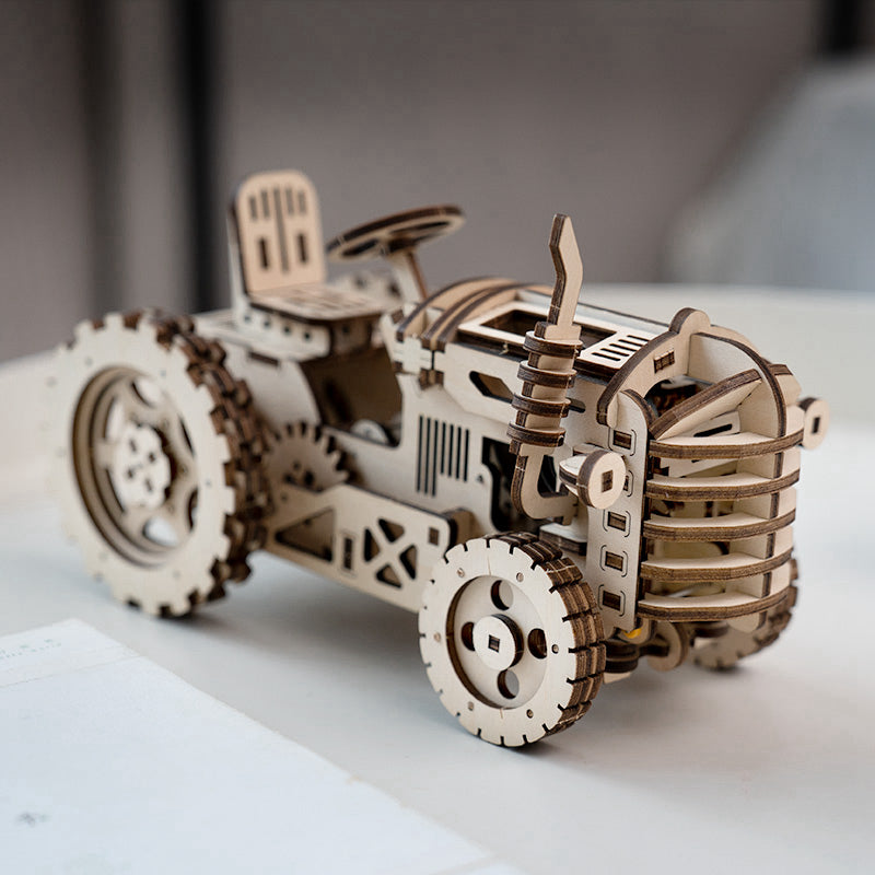 Snaps Tractor 3D Wooden Puzzle – Mechanical DIY Model Kit (135 Pcs)