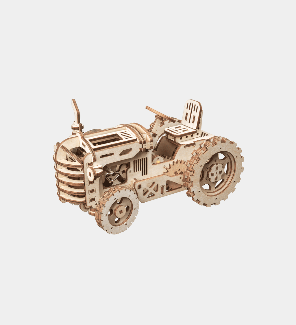 Snaps Tractor 3D Wooden Puzzle – Mechanical DIY Model Kit (135 Pcs)